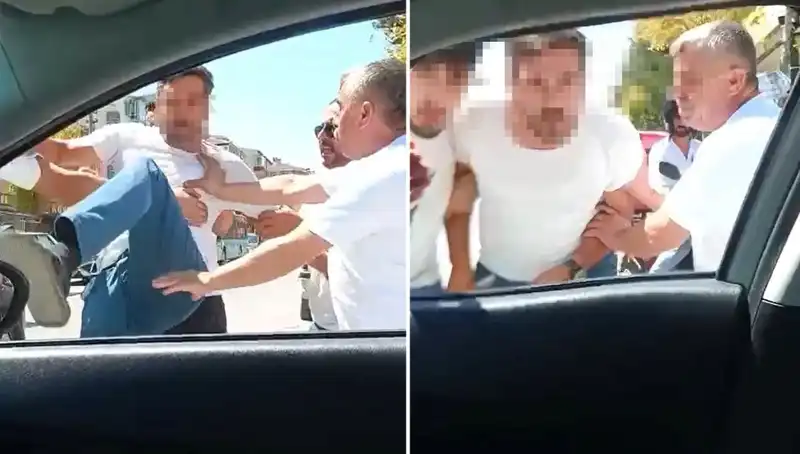 Trafikte Dehşet Saçan Dolmuş Şoförü Polisle Gözaltına Alındı!