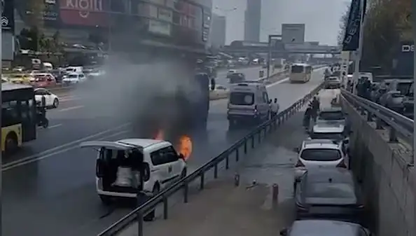 Yanan Araç Olayına TOMA ile Şok Müdahale: Olay Yerindeki Panik