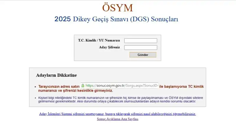 2025 DGS Sonuçları Açıklandı mı? Sorgulama Ekranı Hakkında Bilmeniz Gerekenler