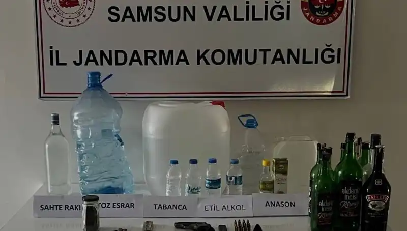 Samsun'da Sahte İçki Operasyonu: Kaçakçılara Ağır Darbe Vuruldu!